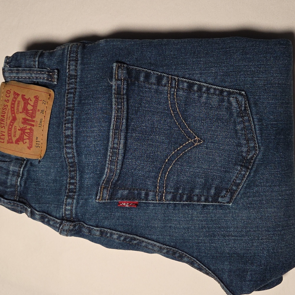 Levi's 511 Slim Boys Blue Jeans Size 12 reg Adjustable Waist 26 Length 27